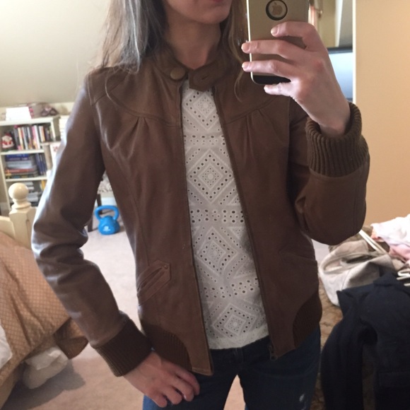 Aqua Leather Jacket - Picture 3 of 4