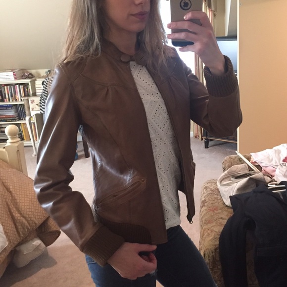 Aqua Leather Jacket - Picture 4 of 4