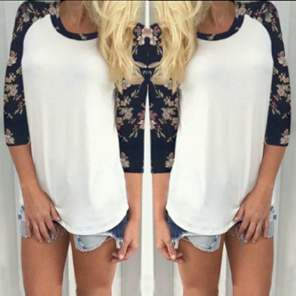 Floral Raglan Tee