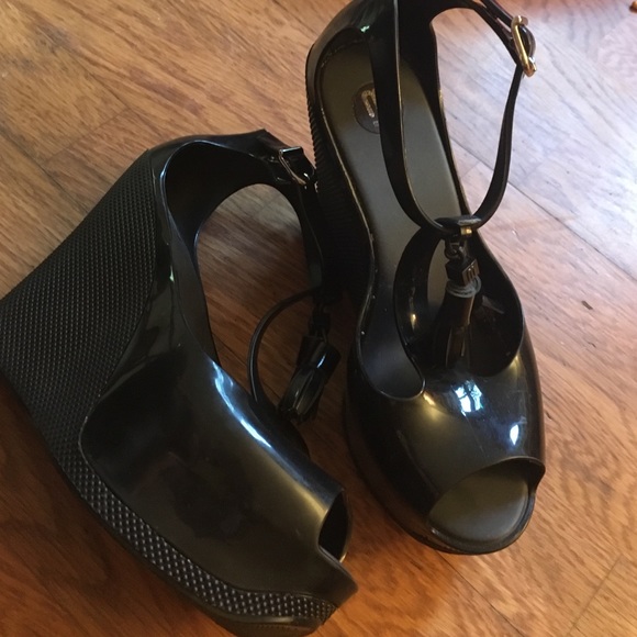 Melissa jelly tassel platform heels