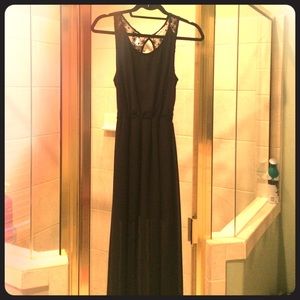 Black maxi dress