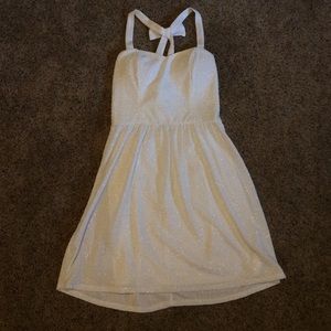 Short white sparkling dress