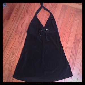 Black Ralph Lauren bathing suit cover up.