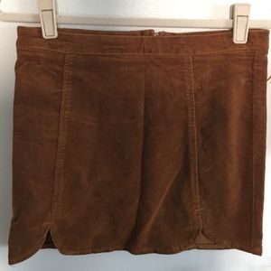 Brown Suede Skirt