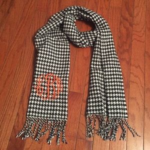 Houndstooth monogrammed scarf.