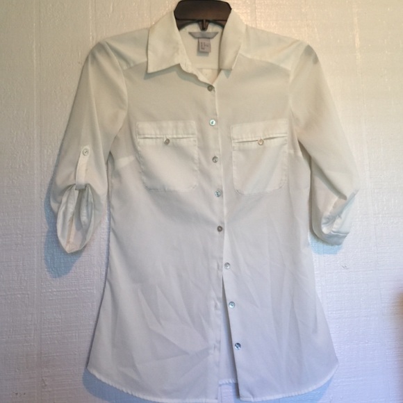 H&M button down white/creamy blouse | Size SMALL
