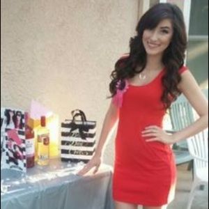 🚫🚫SOLD🚫🚫fitted red mini dress