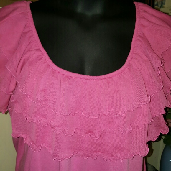 🌹SALE🌹DENIM 24/7 SLEEVELESS RUFFLE ROSE - Picture 3 of 3