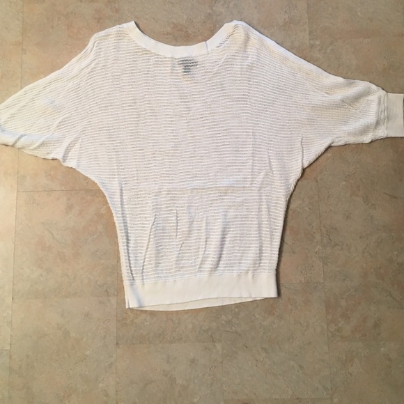 Slouchy sheer knit sweater