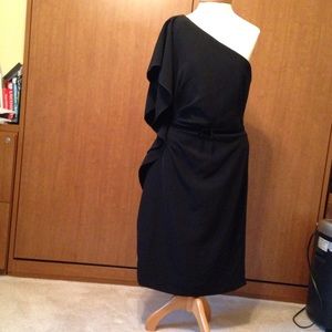 White House Black Market black one shoulder dress