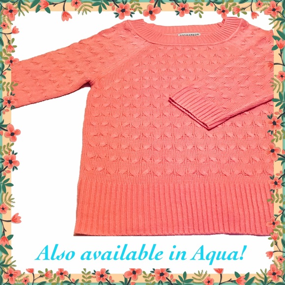 Coral color sweater, new without tags!