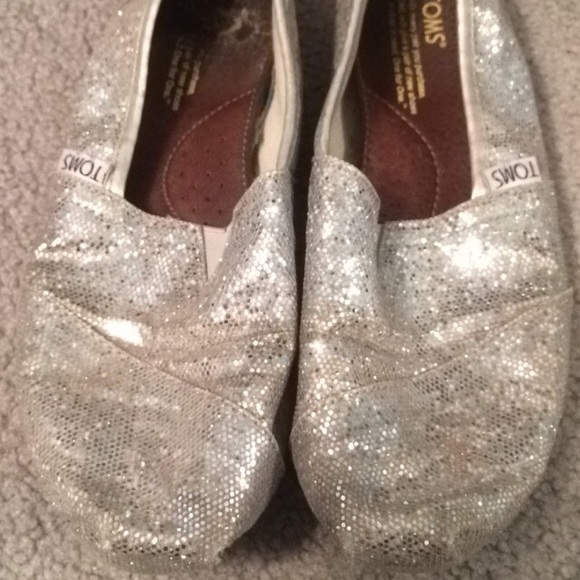 Silver sparkle toms