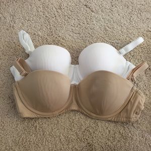 Lot of 2 Bali Nude and White Bra, 34B