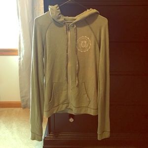Green Abercrombie zip up.