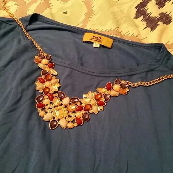 Vibrant Blue Piko Top