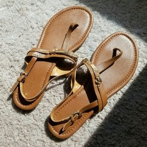 Coach sandals in light brown