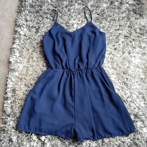 Coveted Clothing Other - Brand New Coveted Clothing navy blue romper.