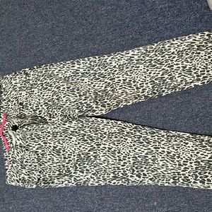 Animal print jeans