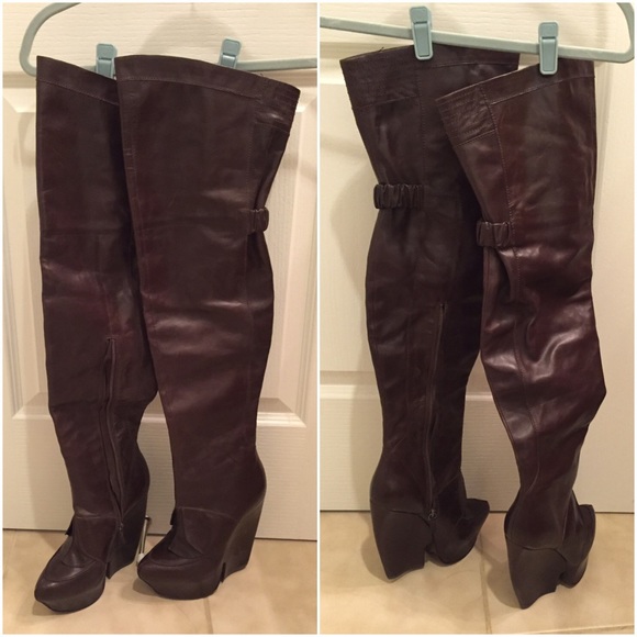 Vera Wang Brown Over the Knee Boots