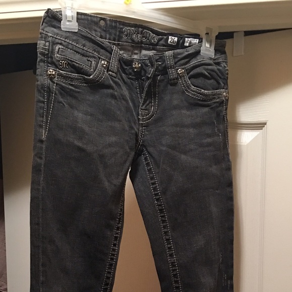 MISS ME jeans, gray/"light black" size 26 bootcut
