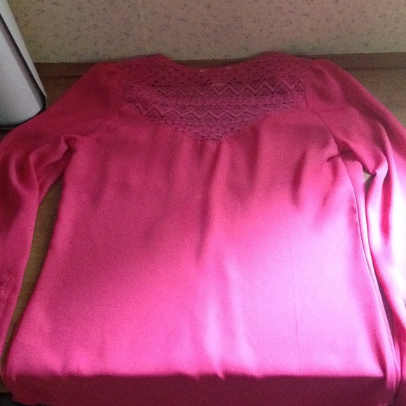 Candies hot pink long sleeve shirt - Picture 3 of 3