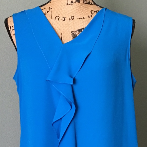 T Tahari blue top - Picture 3 of 4