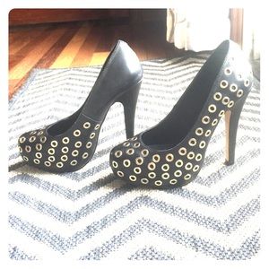 ALDO black and gold pumps women's US size 7