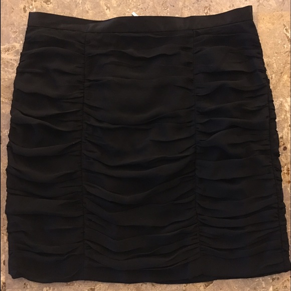 Black Chiffon Rouched mini skirt size 12