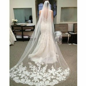 Wedding Length Lace Edge Veil