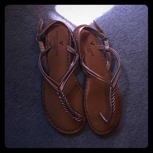 American Eagle gold sandals
