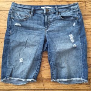 Loft Denim Distressed Bermuda shorts