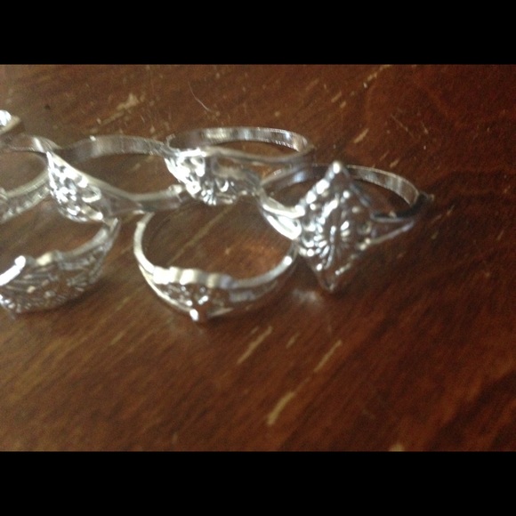 Set of 10 new silver rings - Picture 3 of 4