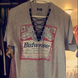 LF lace up vintage tee