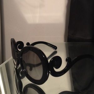 Prada Baroque Black on Black Sunglasses