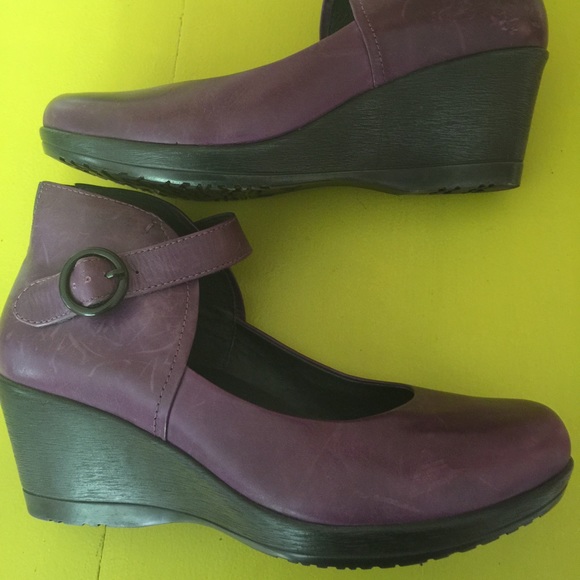 Dansko ankle strap wedges