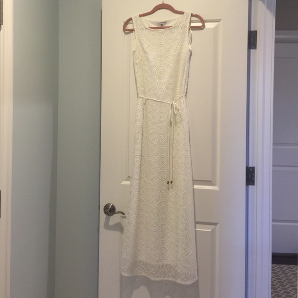Long white summer dress