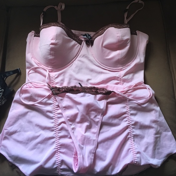 AdoreMe Pink/Brown lingerie set Plus Size!