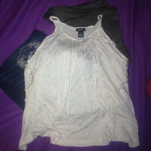 Frilly tank top - white from Rue 21