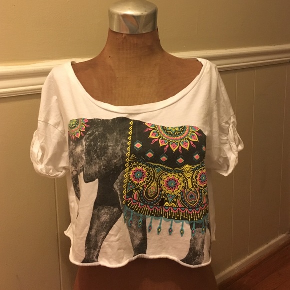White Love Culture elephant top
