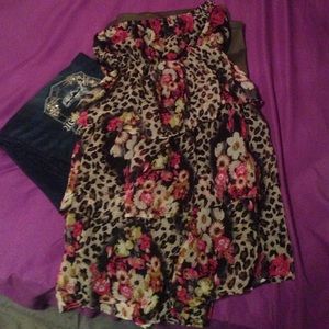 Floral & cheetah print dress from Rue 21
