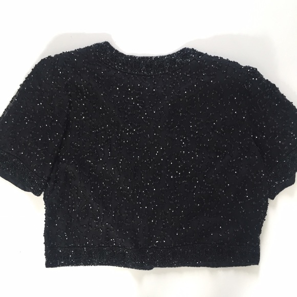 Vintage hand made Sequin cropped blazer/cardigan - Picture 3 of 3