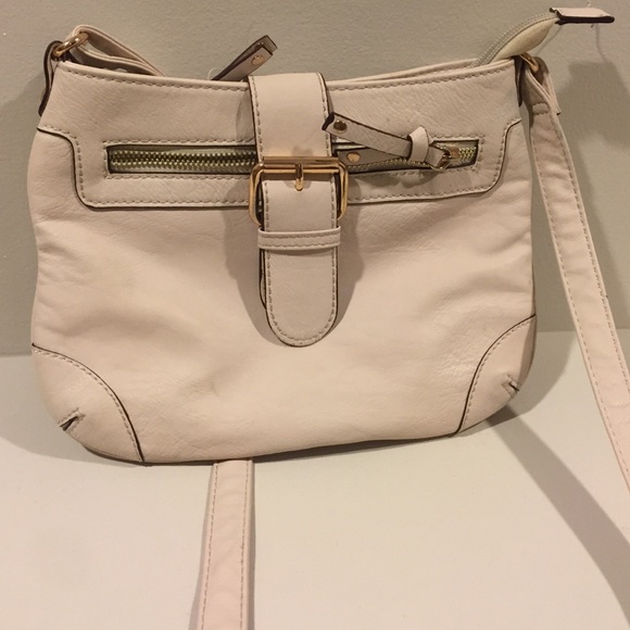 Cream crossbody bag