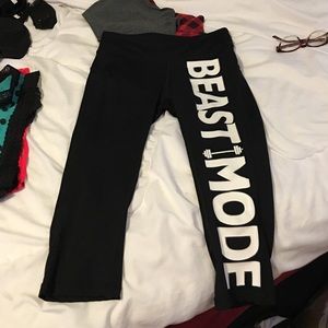 Black BEAST workout capris