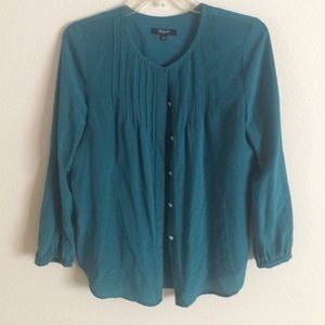 Madewell Emerald Green Silk Blouse