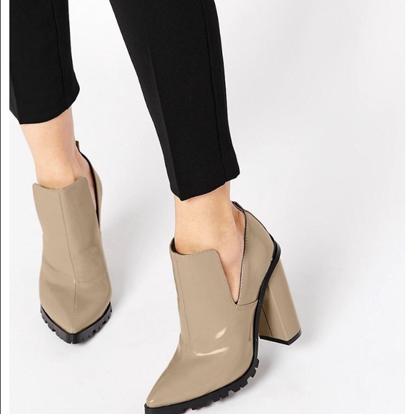 ASOS pointed cutout ankle boot