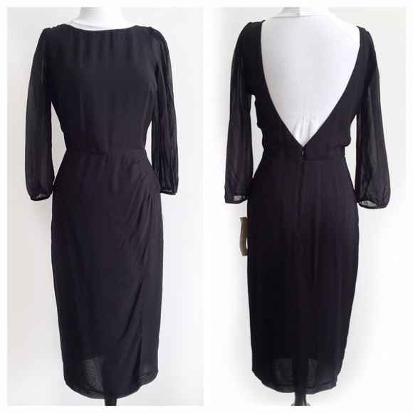 ✨SOLD✨ new | Reformation Black Natalia Dress 8 - Picture 4 of 4