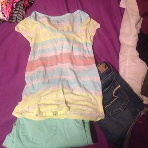 American Eagle Striped Tee