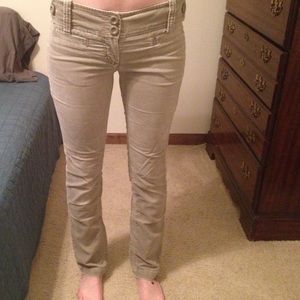 Anthropologie straight-leg velvet corduroys