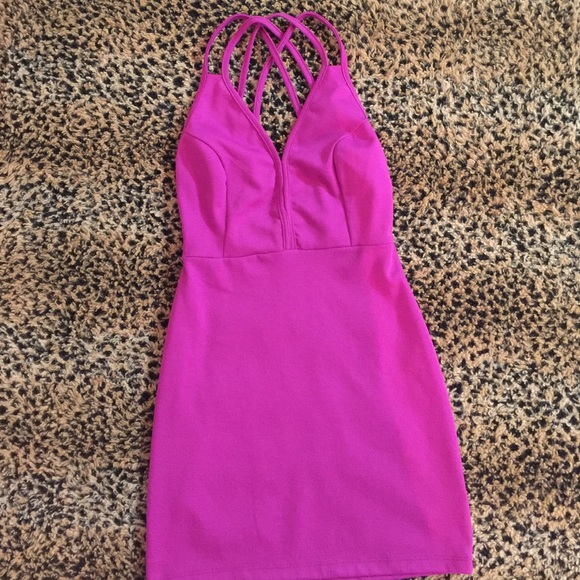 Nasty gal purple double halter dress