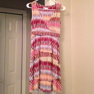 Multi-colored New York and Company V neck dress